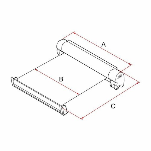 Winch Awning Fiamma F45 S Manual Wind Out 350 Polar White Case Evergreen Fabric - Picture 5 of 7