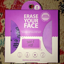 New 2 Ct. Danielle Creations Erase Your Face Reusable Makeup Removing Cloths