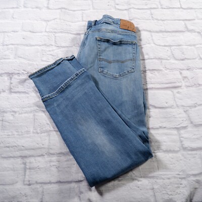 American Eagle Original Straight Medium Wash Denim Mens Blue Jeans 30x29 