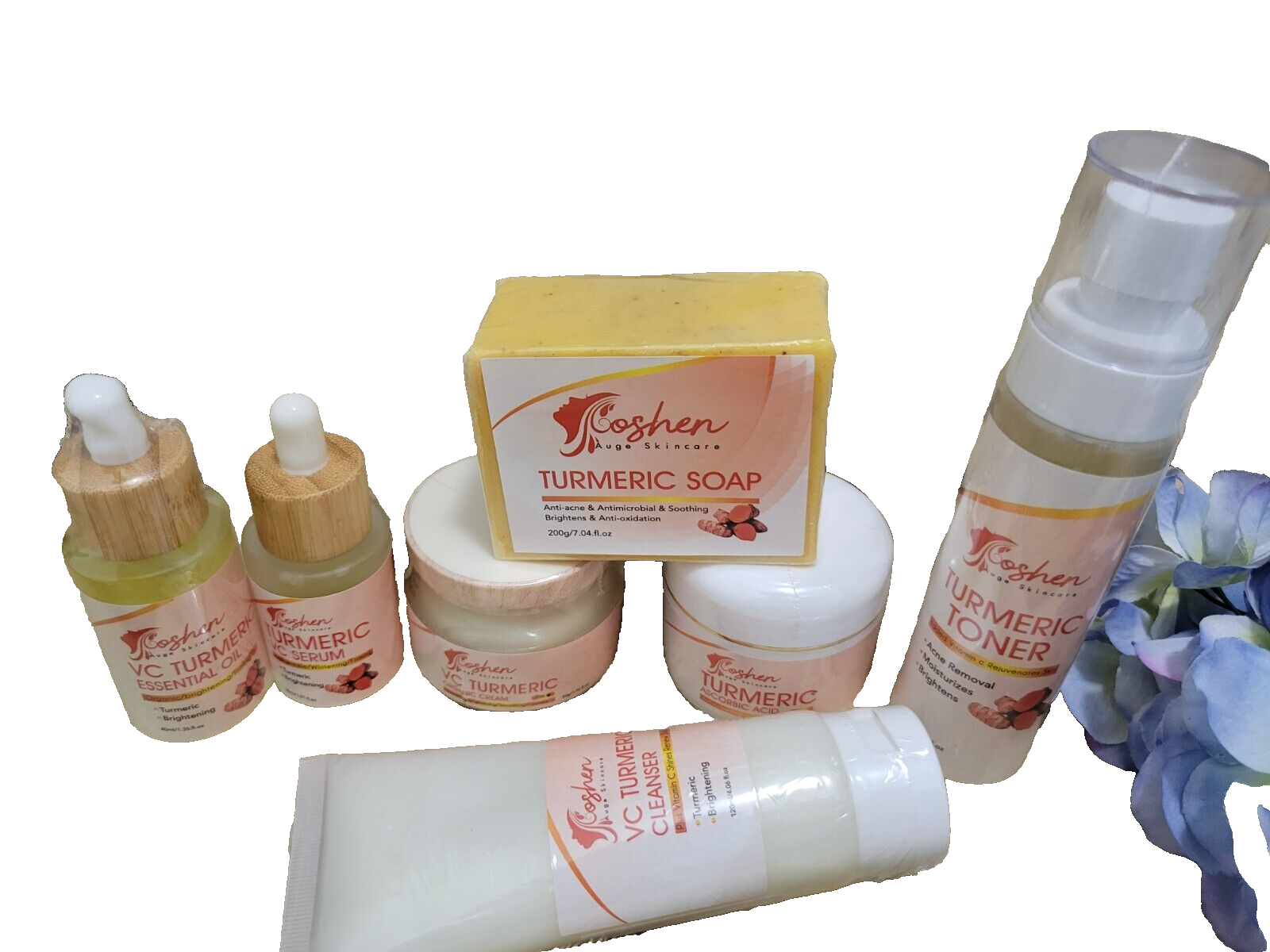 Turmeric skincare set for glowing radiant skin