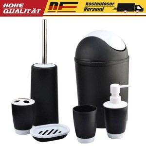 Bad Badezimmer 6-tlg Zubehör Seifenspender Halter WC ...