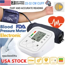 2025 Digital Automatic Blood Pressure Monitor Upper Arm BP Machine Heart Rate MM