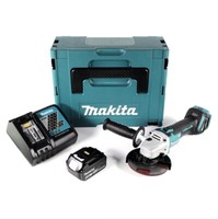 Makita Dga 511 Rgj Akku Winkelschleifer 18V 125Mm + Akku 6,0Ah + Lader Im Makpac