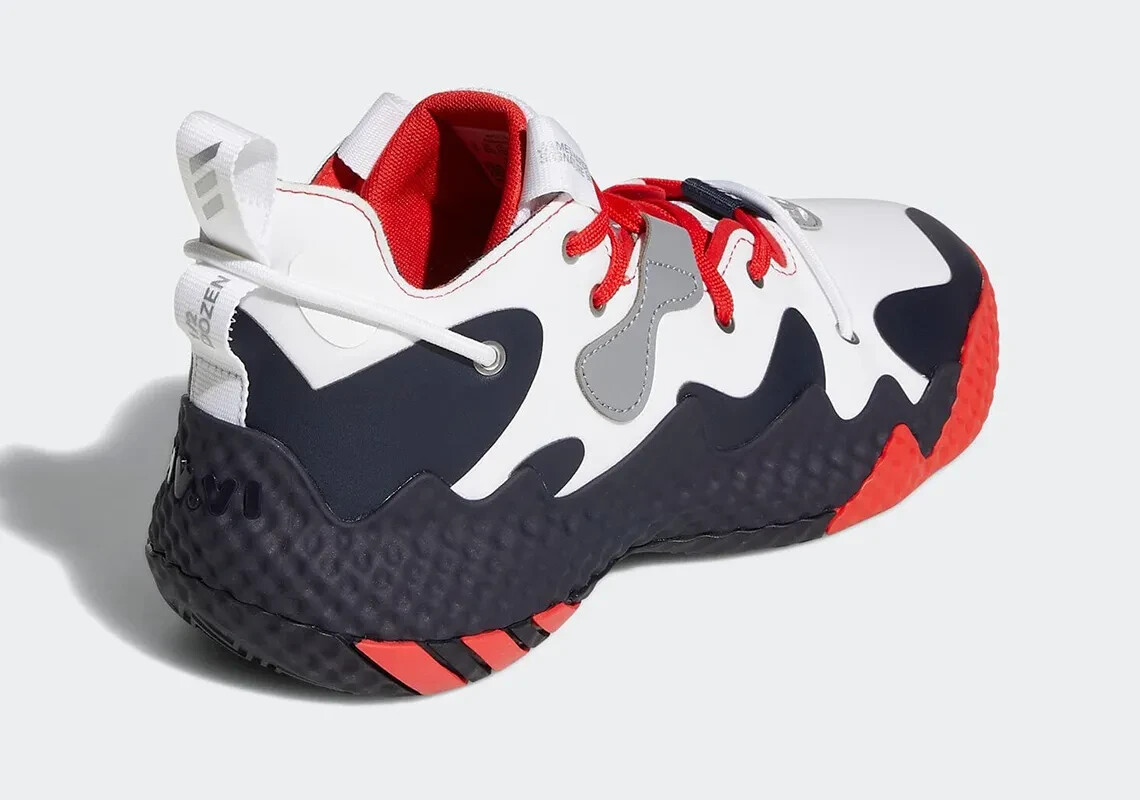 Adidas Harden Vol. 6 White/Blue/Red Basketball Shoe Mens Size 6.5 New GV9081. Adidas Harden Vol. 6 White/Blue/Red Basketball Shoe Mens  main image 4