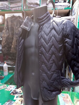 100 Gramm Herren Jacke Steppoptik Schwarz Slim Frühling Sommer