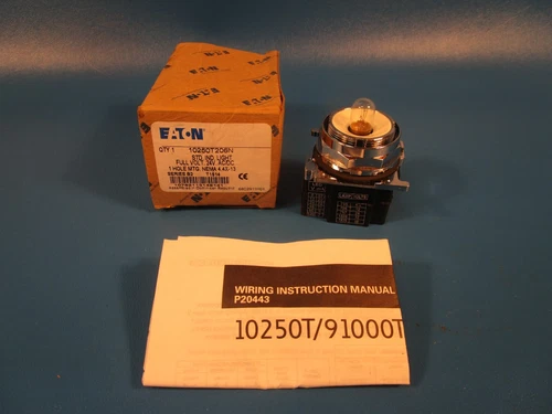 EATON 10250T206N, INDICATING LIGHT OILTIGHT, WATERTIGHT, 24 VAC/VDC, Pushbutton