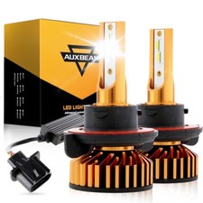 AUXBEAM H13 9008 52W 10000LM LED Headlight High Low Dual Beam 6500K White Bulbs