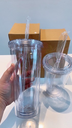 16oz - 24oz weicher klarer Becher | klarer Becher mit Stroh | in loser Schüttung | schnell USA - Bild 3 von 8
