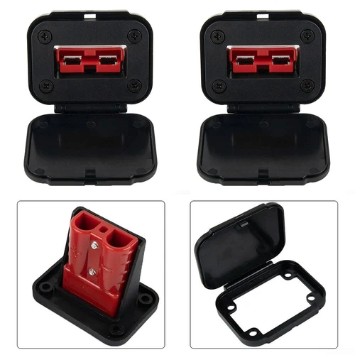 2Pcs Anderson Plug Flush Mount 50Amp Mounting Bracket Panels Cover for Caravan - Picture 3 of 13
