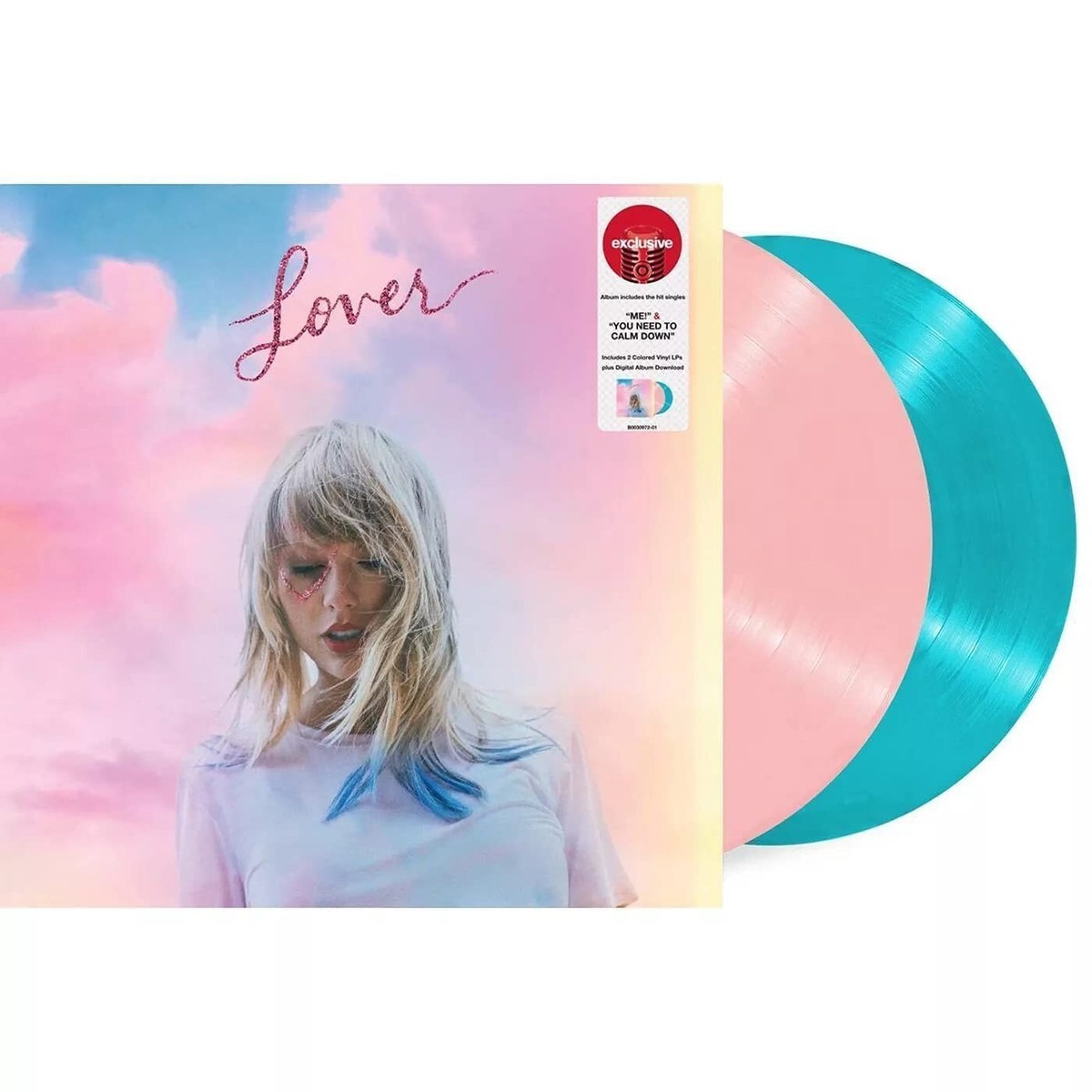 洋楽 Taylo Swift Lover 2 Coloured Vinyl Taylor Swift - Lover 2 LP Blue and Pink Colored Vinyl Record