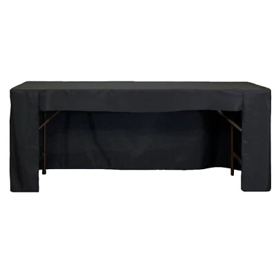 YOUR CHAIR COVERS 8 ft. x 18 in Fitted Open Back Polyester Rectangular Tablecloth, Trade Shows