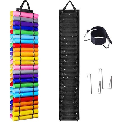 Vinyl Storage Organizer with 48 Roll Compartments Hanging Craft Rack
