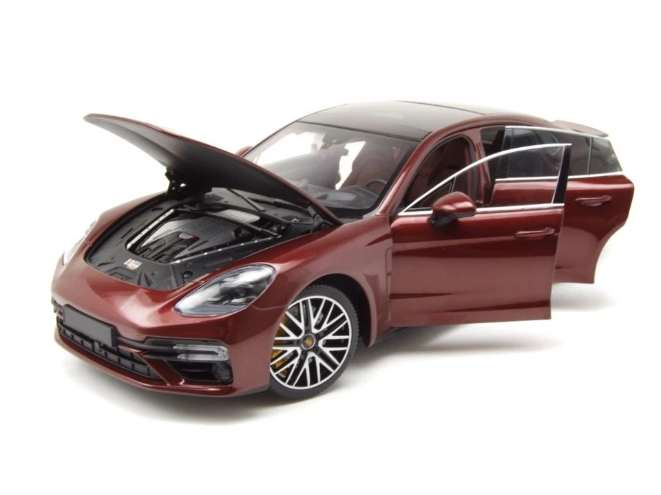 Porsche Panamera Turbo S 2020 Rosso Scuro Metallico Modellino 1:18 Minichamps - Immagine 4 di 4