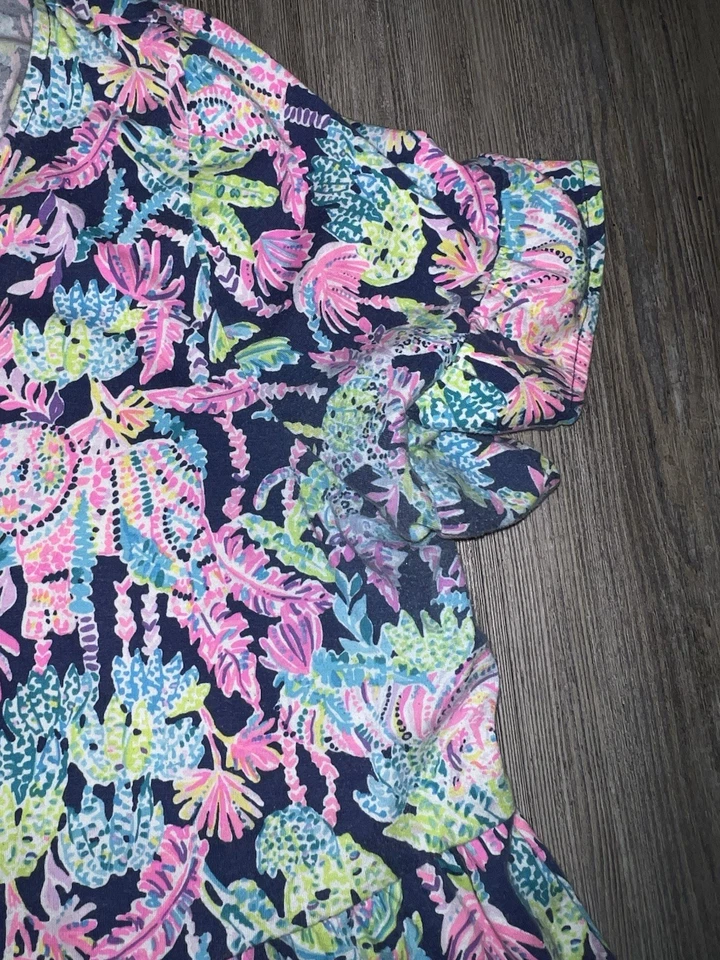 Lilly Pulitzer Jodee Dress in Oyster Bay Navy Seen and Herd SZ XXL READ - Image 3 of 4