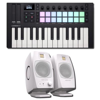 Novation Launchkey Mini 25 [MK4] + D3V  White (Pair)
