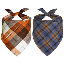 Fall Dog Bandana 2 Pack Holiday Halloween Thanksgiving Day Scarf for All Dogs