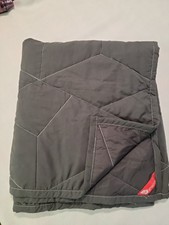 Virgin America First Class Comforter Throw Personal Blanket 62"x34" Charcoal