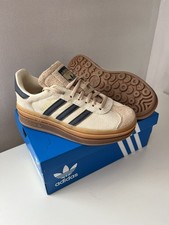 Adidas Originals Gazelle Bold Women's Platform Trainers Cream/Navy | UK 3.5 