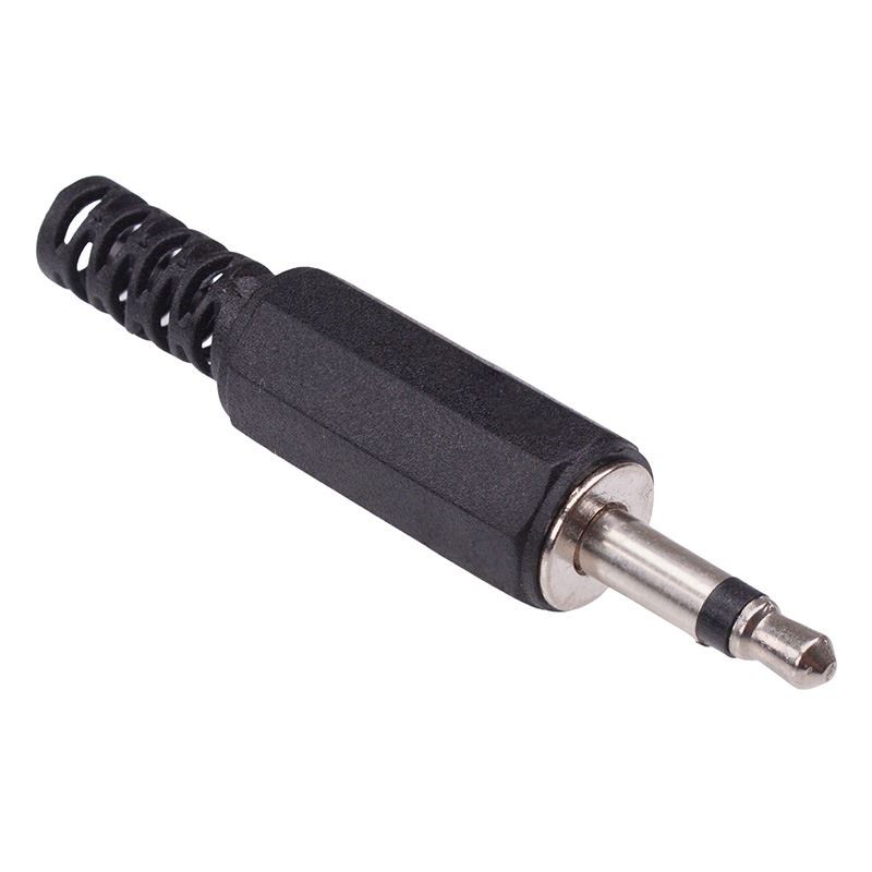 3.5mm Miniature Mono Insulated Jack Plug Audio Connector Mini