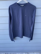 Acne Studios Long Sleeve Stretch T-Shirt- Nav...