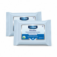 2-Pack DEEPFRESH Micellar Make-Up Removal Wipes, 25pcs