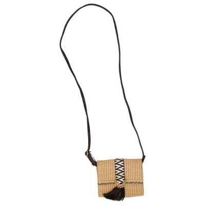 Stella & Dot, Umhängetasche, Damen, Beige/Schwarz, Chevron, 16, 12 cm #ZxU
