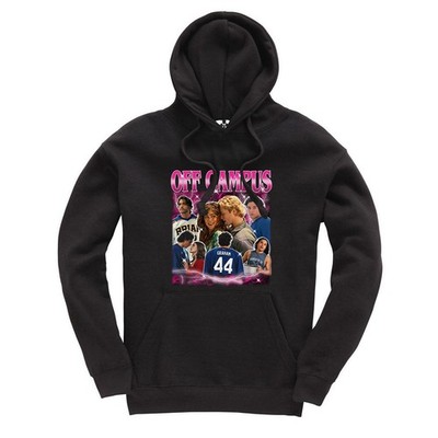 Pink Text Off Campus Montage Erwachsene Hoodie Garrett Graham Hannah Wells Kapuze