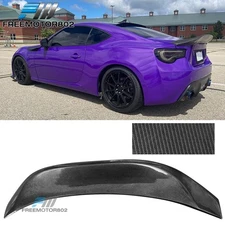 Fit 13-20 Scion FRS GT86 BRZ L Style Trunk Spoiler Wing Lip Carbon Fiber Print