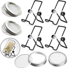 Seed Sprouting Jar Germination Kit Accessories 4 PACK Sprout Lids for Wide Mouth