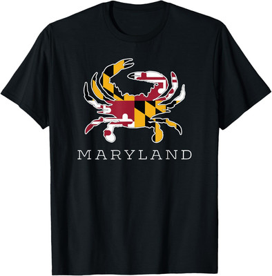 Maryland State Flag Classy Blue Crab Animal Present Unisex T-Shirt