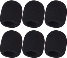 6 PCS Microphone Windscreen Black Foam Handheld Cover, Mic Covers for SM58