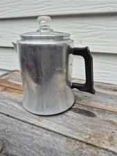 Mirro 491M 4-Cup Percolator Coffee Pot  Use Home On Range OR Rugged Outdoors