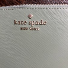 Kate Spade Staci Medium L-Zip Wristlet Olive Green Leather Wallet KG038 NWT 139