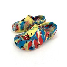 Crocs Classic Clog Big Kids Size 4 Multi Marble Red Blue Yellow Swirl Sonic
