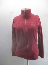 Columbia Size M Womens Full Zip Stand Collar Pocket Fleece Athletic Jacket 144