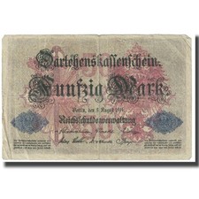 [#611115] Geldschein, Deutschland, 50 Mark, 1914, 1914-08-05, KM:49b, S