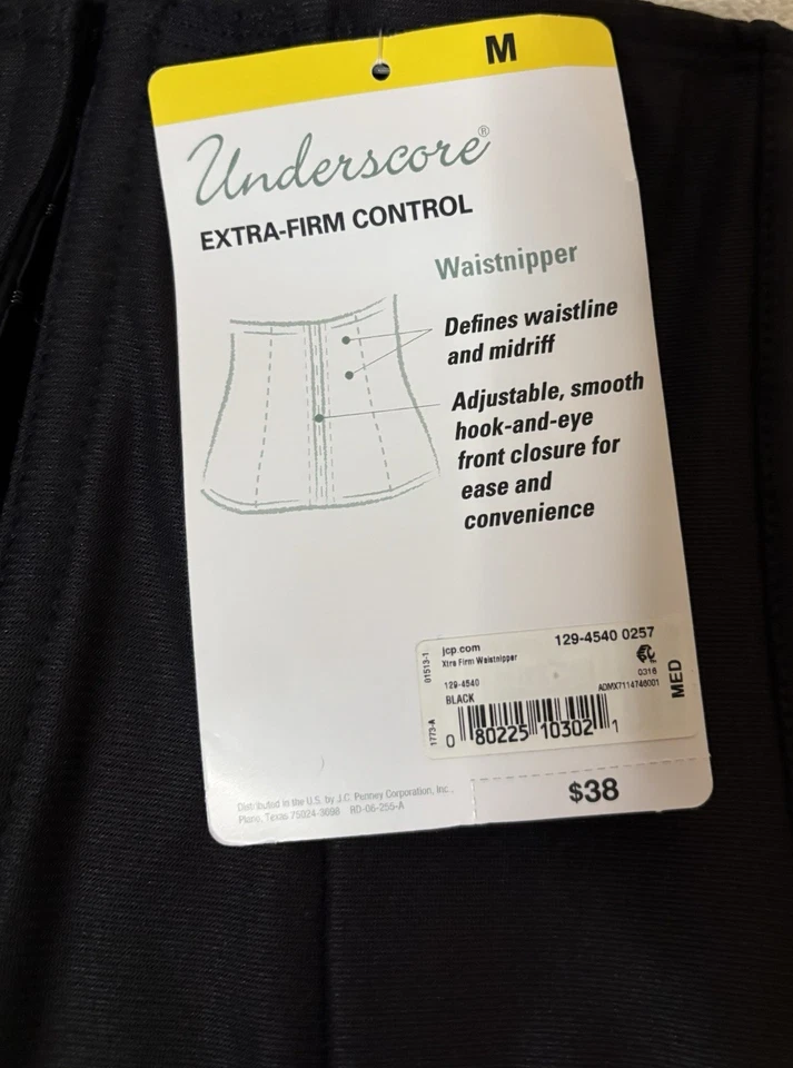 Cintura Underscore para mujer control extra firme negra talla mediana  Foto 4 de 4