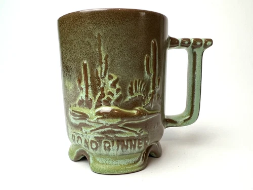 Vintage Frankoma Pottery "Plainsman" Mug in Prairie Green Glaze