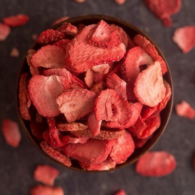 Erdbeeren Scheiben gefriergetrocknet | 1A Qualität | 200g (62,25 EUR/kg)