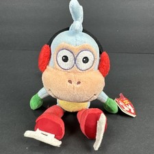 Ty Beanie Baby BOOTS the Monkey - Ice Skating (Dora the Explorer)(8 inch) MWMTs
