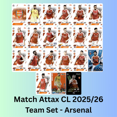 MATCH ATTAX Champions League 2025/2026 - Team Set Arsenal London (21 Karten)