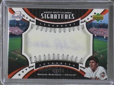 2007 Sweet Spot Classic Silver Stitch Blue Ink 10/25 Brooks Robinson Auto 0af