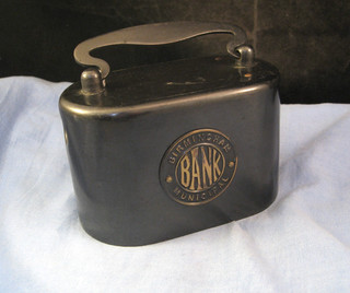 BIRMINGHAM MUNICIPAL BANK WILKINS & WRIGHT CASH MONEY SAFE PIGGYBANK BOX VINTAGE