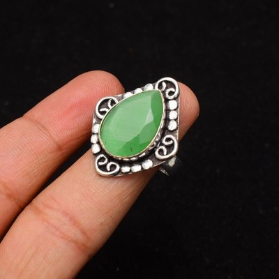 Monalisa Lab Created Edelstein 925 Sterlingsilber Handarbeit Schmuck Ring Grö...