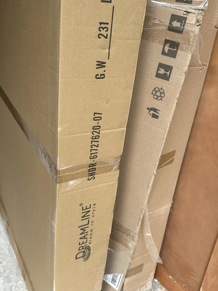 DreamLineEnigma-XO 68-72" W x 76" H Fully Frameless Sliding Shower Door - Image 2 of 2