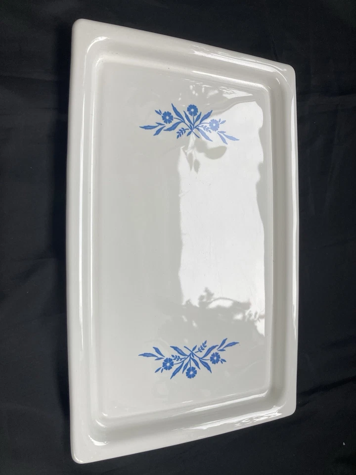 Винтажный сервировочный поднос Corning Ware Blue Cornflower Bake Broil P-35-B - Изображение 2 из 4