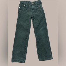 BODEN 6Y Kids adjustable waist skinny straight Green Corduroy Pants GUC
