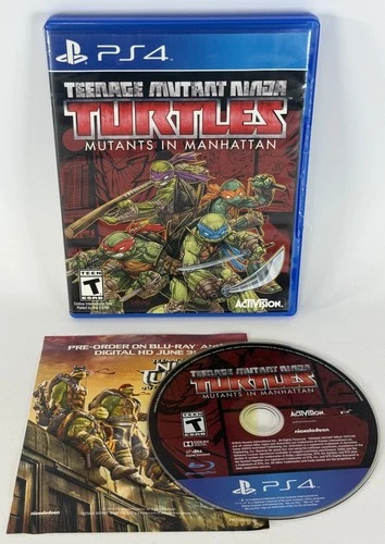 TMNT MUTANTS IN MANHATTAN - SONY PLAYSTATION 4 PS4 - COMPLETE *TESTED & WORKING*