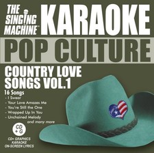 KARAOKE: POP CULTURE COUNTRY LOVE SONGS 1 - V/A - CD - KARAOKE - EXCELLENT 