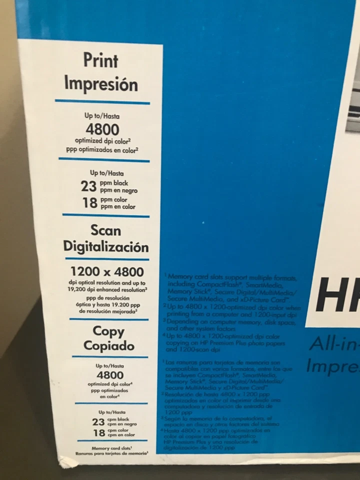 New In Sealed Box HP PSC 1610 All-In-One Inkjet Printer Scanner Copier Silver - Image 2 of 4